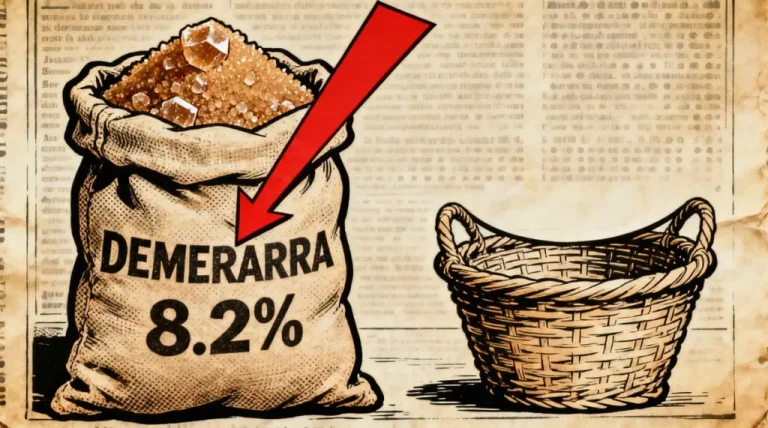 Queda de 8,32% no açúcar demerara traz alívio para o custo da cesta básica em um ano